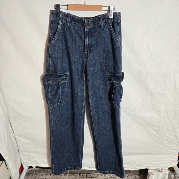 Levi's Dark Blue Flare & Wide Leg Jeans - Picture 3 of 8